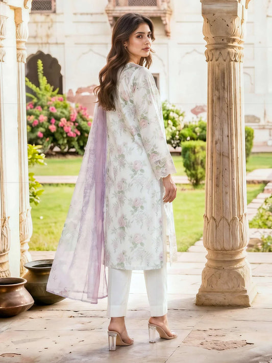3 Piece Lawn Suit- Embroidered (Unstitched)